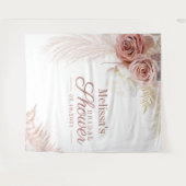 Pampas Gras Terracotta Bruiloft Backdrop Wandkleed (Voorkant (horizontaal))