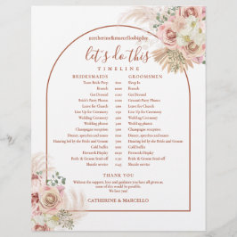 Pampas Gras Terracotta Trouwdag Schema Tijdschema