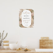 Pampas Gras Uitnodiging Feest Welkom Bord Poster (Keuken)