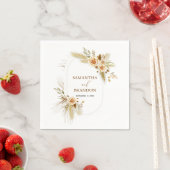 Pampas gras waterverf boho Elegant Bruiloft Servet (Insitu)