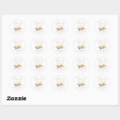 Pampas gras waterverf boho elegant Dank je Ronde Sticker (Vel)