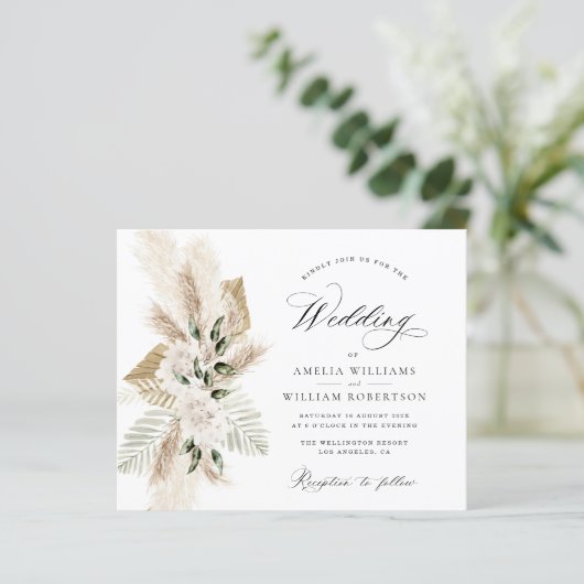 pampas gras wild flower greenery bruiloft (Staand voorkant)