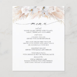 Pampas Gras Witte Bloemen Tropisch Menu