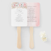 Pampas gras witte orchideeën exotische bruiloft pr handwaaier (Voorkant en achterkant)