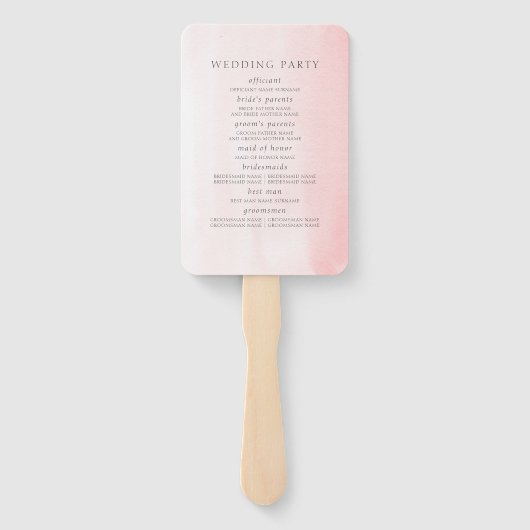 Pampas gras witte orchideeën exotische bruiloft pr handwaaier (Achterkant)