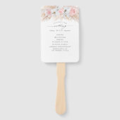 Pampas gras witte orchideeën exotische bruiloft pr handwaaier (Voorkant)