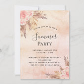 Pampas grasbloesem zomer buitenshuis kaart (Voorkant)