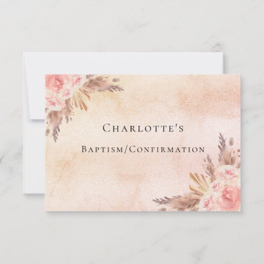 Pampas grasbloesems boho RSVP (Achterkant)