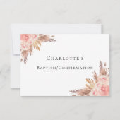 Pampas grasbloesems boho RSVP (Achterkant)