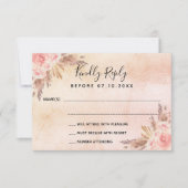 Pampas grasbloesems boho RSVP Kaartje (Voorkant)