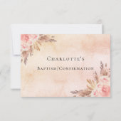 Pampas grasbloesems boho RSVP Kaartje (Achterkant)