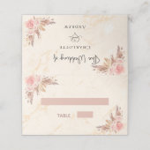 Pampas grasbloesems marmer plaatskaartje (Buitenkant ongevouwen)