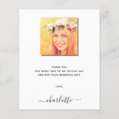 Pampas grasblos afstuderen bedankkaart (Achterkant)