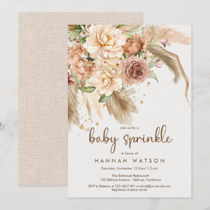 Pampas grasboho baby sprinkhaan kaart