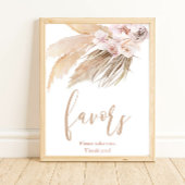 Pampas grasboho bevoordeelt bord poster