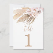 Pampas grasboho bohemiawoestijngetallen kaart (Achterkant)