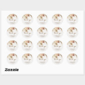 Pampas grasboho rozen baby shower stickers (Vel)