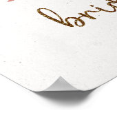 Pampas grasboho rozen vrijgezellenfeest welkomstbo poster (Hoek)