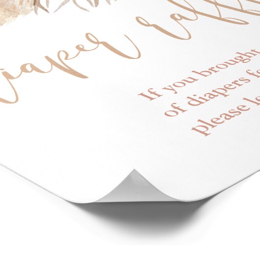 Pampas grasboho woestijnthema diapelbord poster (Hoek)