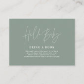 pampas grasgiraffe baby shower brengt boek mee visitekaartje (Voorkant)