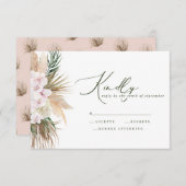 Pampas grasmalorchid modern rustisch antwoord (Voorkant / Achterkant)