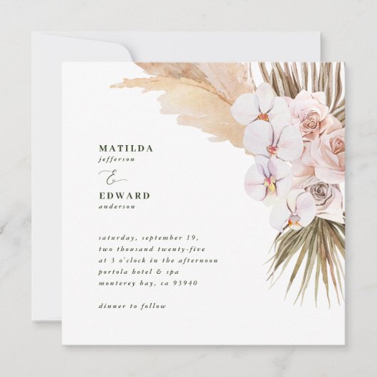 Pampas graspalmfoliage orchid modern rustig (Voorkant)