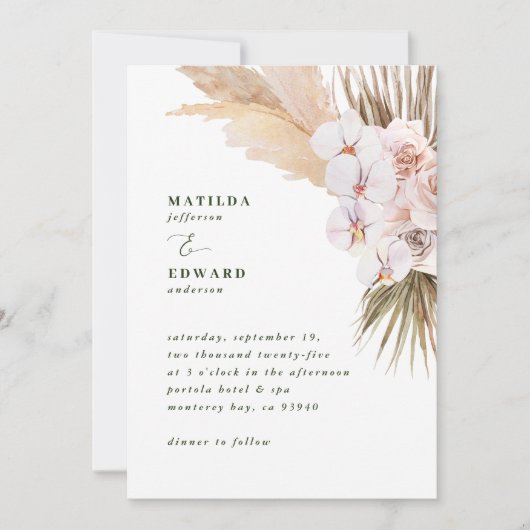 Pampas graspalmfoliage orchid modern rustig (Voorkant)