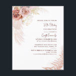 Pampas Grass 80th Birthday Terracotta Invitation<br><div class="desc">Pampas Grass Terracotta 80th Birthday Uitnodiging u kunt gemakkelijk aanpassen door de "Personalize"knoop te klikken. Ideaal voor andere speciale mijlpaalevenementen die worden uitgevoerd</div>