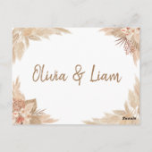 Pampas Grass Advice & Wishes Vrijgezellenfeest Kaa Briefkaart (Achterkant)