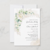 Pampas Grass Afstuderen 2025 Foto Afstudeerder Par Kaart (Voorkant)