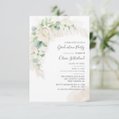 Pampas Grass Afstuderen 2025 Foto Afstudeerder Par Kaart (Staand voorkant)