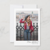 Pampas Grass Afstuderen 2025 Foto Afstudeerder Par Kaart (Achterkant)