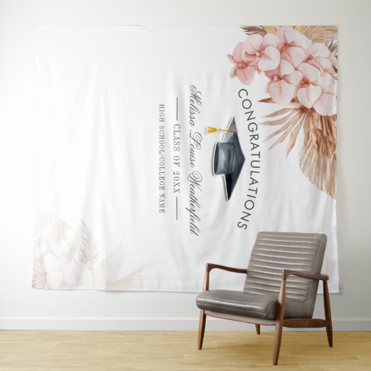 Pampas Grass Afstuderen Foto achtergrond Wandkleed (In Situ (horizontaal))