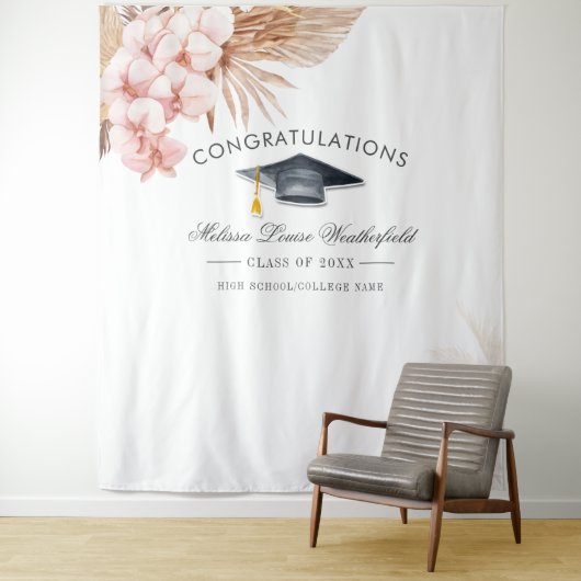 Pampas Grass Afstuderen Foto achtergrond Wandkleed (In situ)