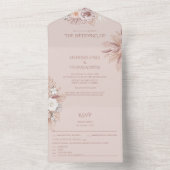 Pampas grass All in One Wedding nodigt RSVP uit Uitnodiging (Binnen)