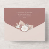 Pampas grass All in One Wedding nodigt RSVP uit Uitnodiging (Achterkant)