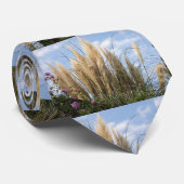 pampas grass and blue sky stropdas (Opgerold)