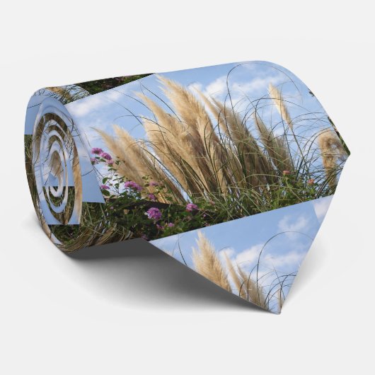 pampas grass and blue sky stropdas (Opgerold)