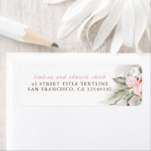 Pampas Grass and Pink Flowers Boho Label (Insitu)