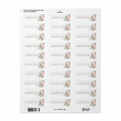 Pampas Grass and Pink Flowers Boho Label (Full Sheet)