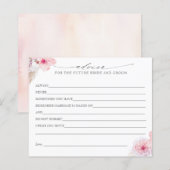 Pampas Grass and Pink Tropical Flowers Advice Kaar (Voorkant / Achterkant)