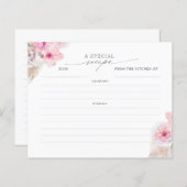 Pampas Grass and Pink Tropical Flowers Recipe Kaar (Voorkant / Achterkant)