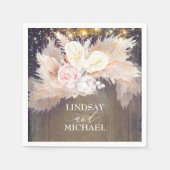 Pampas Grass Anthuriums Rustieke tropische servett Servet (Voorkant)