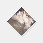 Pampas Grass Anthuriums Rustieke tropische servett Servet (Hoek)