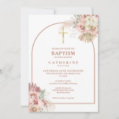 Pampas Grass Arch Baptism Kaart (Voorkant)