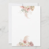 Pampas Grass Arch Baptism Kaart (Achterkant)