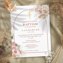 Pampas Grass Arch Baptism