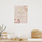 Pampas Grass Arch Baptisme Welkomstbord Poster (Keuken)