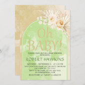 Pampas Grass Arch Boho Baby shower Kaart (Voorkant / Achterkant)
