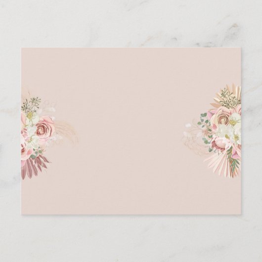 Pampas Grass Arch Celebration of Life Funeral Briefkaart (Achterkant)